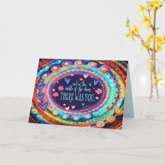 Es gab Sie Valentine Quotes Fun Whimsical Karte (Gelbe Blume)