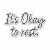 Es geht gut zur Erholung - Vinyl Sticker (Vorderseite)