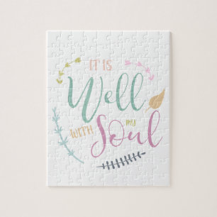 Es geht meiner Seele gut, christliche Typografie c Puzzle