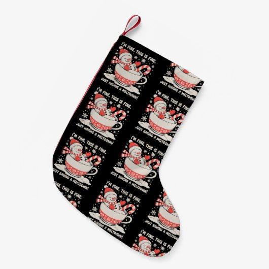 Es geht mir gut, dass ich nur einen Schneemann im Kleiner Weihnachtsstrumpf (Vorderansicht (hängend))