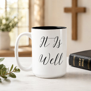 Es Geht Mir Seelisch Gut Black Christian Zweifarbige Tasse