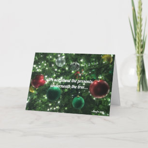 Es geht nicht um die Geschenke Feiertagskarte