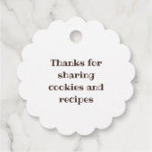 Es geht nur um den "Bake Cookie Swap" Geschenkanhänger (Rückseite)