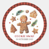 Es geht nur um den "Bake Cookie Swap" Runder Aufkleber (Vorderseite)