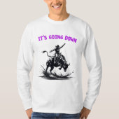 Es geht runter - Rodeo Bull Rider Western Shirt (Vorderseite)