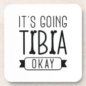 Es geht Tibia gut Getränkeuntersetzer (Vorderseite)