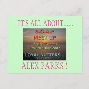 ES GEHT UM......, ALEX PARKS ! POSTKARTE