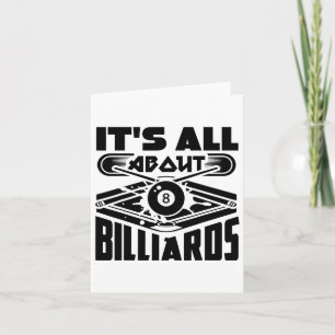 Es geht um Billard Billard Billard Player Spaß Karte