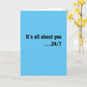 Es geht um dich... 24/7, Happy Birthday. Karte (Gelbe Blume)