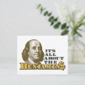 Es geht um die Benjamins Postkarte (Stehend Vorderseite)