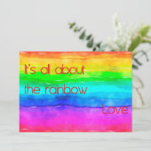 Es geht um die Rainbow-Liebe 03 Einladung (Stehend Vorderseite)