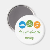 Es geht um die Reise - Triathlon Magnet (Vorderseite/Rückseite)
