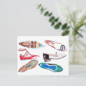 Es geht um die Schuhe! Postkarte (Stehend Vorderseite)