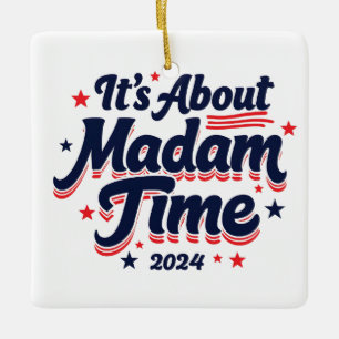 Es geht um Frau Time Kamala Harris Ekection Keramikornament