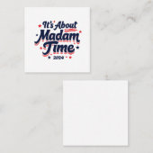 Es geht um Frau Time Kamala Harris Ekection Quadratische Visitenkarte (Vorne/Hinten)