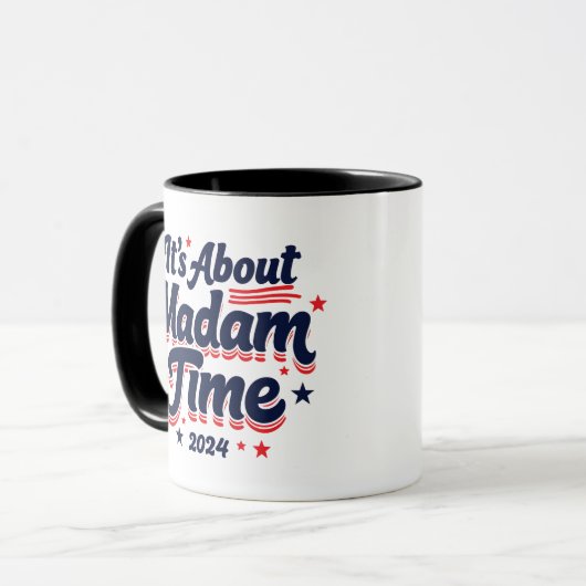 Es geht um Frau Time Kamala Harris Ekection Tasse (Vorderseite Links)