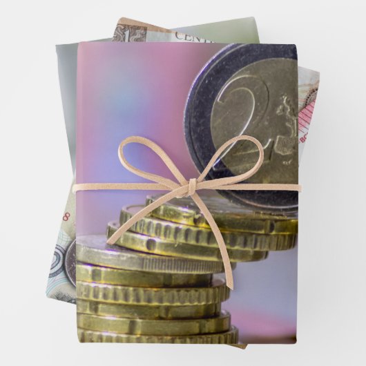 Es geht um Geld! Geschenkpapier Set (Beispiel)