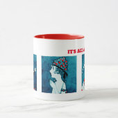 Es geht um Liebe. Art Deco Valentine's Day Gift Tasse (Zentrum)
