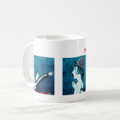 Es geht um Liebe. Art Deco Valentine's Day Gift Tasse (Vorderseite Links)