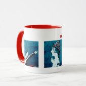 Es geht um Liebe. Art Deco Valentine's Day Gift Tasse (Vorderseite Links)