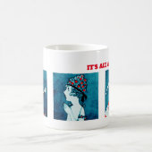 Es geht um Liebe. Art Deco Valentine's Day Gift Tasse (Mittel)