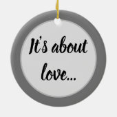 Es geht um Liebe Keramik Ornament (Hinten)