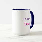 Es geht um Liebe-Message-Kaffee Tasse (VorderseiteRechts)