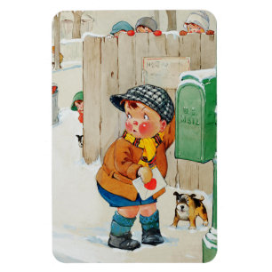 Es geht um Liebe. Valentinstag der Vintagen Kunst Magnet