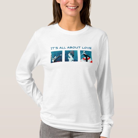 Es geht um Liebe. Valentinstag T-Shirt (Vorderseite)