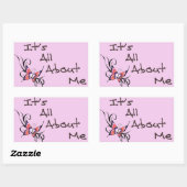 Es geht um mich als Aufkleber. Rechteckiger Aufkleber (Blatt)