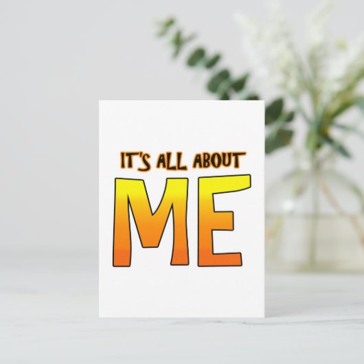 ES GEHT UM MICH POSTKARTE (Stehend Vorderseite)