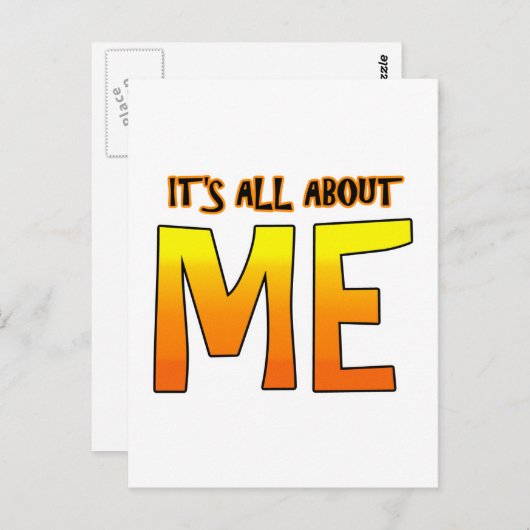 ES GEHT UM MICH POSTKARTE (Vorne/Hinten)