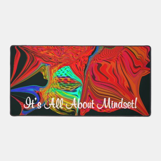 Es geht um Mindset-Motivation Abstrakt liquidiert Schreibtischunterlage (Vorderseite)