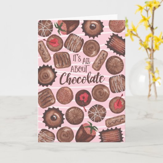 Es geht um Schokoladenkarte - Gruß anpassen Karte (Gelbe Blume)