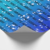 Es geht um Text und Blasen Geschenkpapier (Ecke)