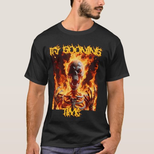 Es geht um "Time Funny Cringe Hard Skeleton Meme" T-Shirt (Vorderseite)