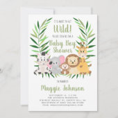 Es geht um Wild Safari Baby Boy Safari Einladung (Vorderseite)