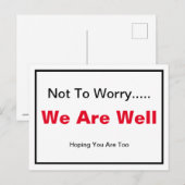 Es geht uns gut postkarte (Vorne/Hinten)