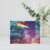 Es geregnet Haie Postkarte (Stehend Vorderseite)