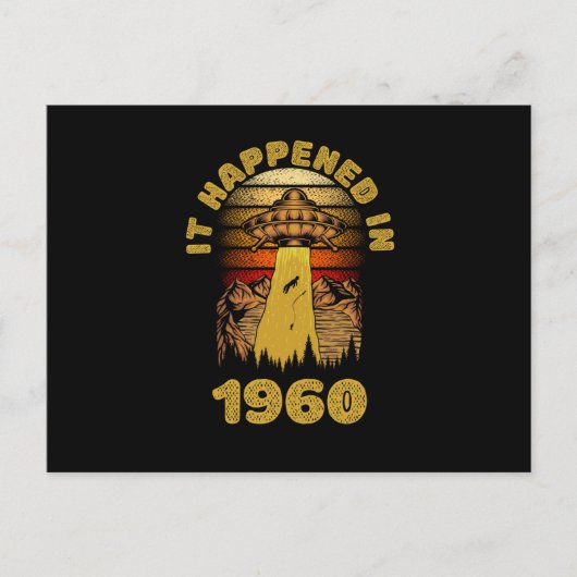 Es geschah 1960 UFO-Alien Postkarte (Vorderseite)
