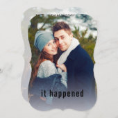 Es geschah Minimal Foto nur verheiratet Empfang Einladung (Vorne/Hinten)