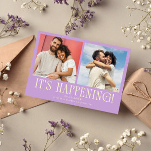Es geschieht 2-Foto-Wisteria-Hochzeit Save The Date