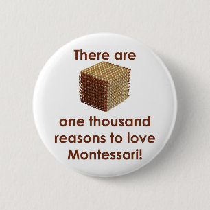 Es gibt 1000 Gründe zur Liebe Montessori Button