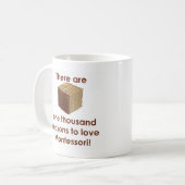 Es gibt 1000 Gründe zur Liebe Montessori Kaffeetasse (Vorderseite Links)