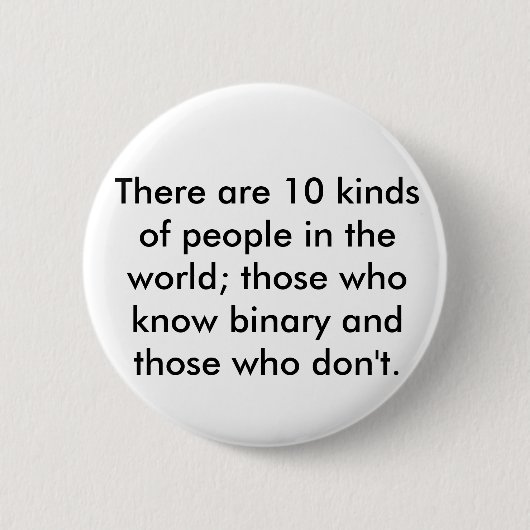 Es gibt 10 Arten Leute in der Welt; thos… Button (Vorderseite)