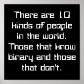 Es gibt 10 Arten von Menschen auf der Welt. Also.. Poster (Vorne)