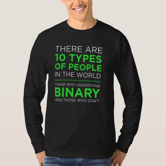 Es gibt 10 Arten von Personen binäre Code-Programm T-Shirt (Vorderseite)
