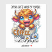 Es gibt 2 Arten von Menschen Kaffeemenschen und Tr Aufkleber (Blatt)