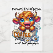 Es gibt 2 Arten von Menschen Kaffeemenschen und Tr Lebensmitteletikett (Einzelnes Label)