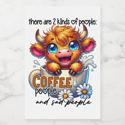 Es gibt 2 Arten von Menschen Kaffeemenschen und Tr Lebensmitteletikett (Einzelnes Label)